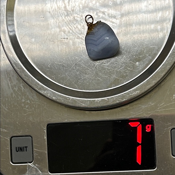 🖤Vintage Blue Lace Agate Pendant - Picture 9 of 11